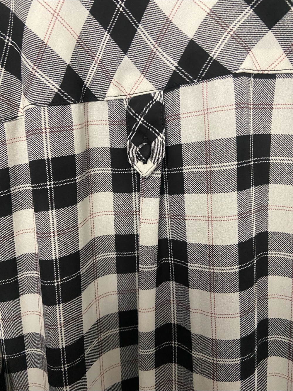 torrid Harper Black & Cream Plaid Button-Up Shirt - Picture 4 of 8